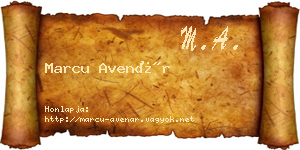 Marcu Avenár névjegykártya